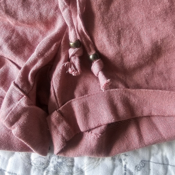 NWT Love Tree Dusty Rose Linen Blend Shorts Size M - Picture 2 of 8